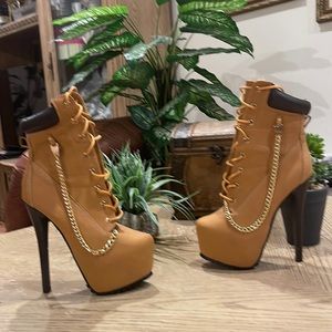 construction heel boots